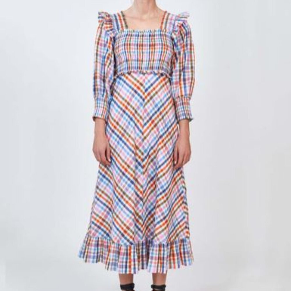 Hunter Bell Annie Dress in Multi Gingham - NWOT